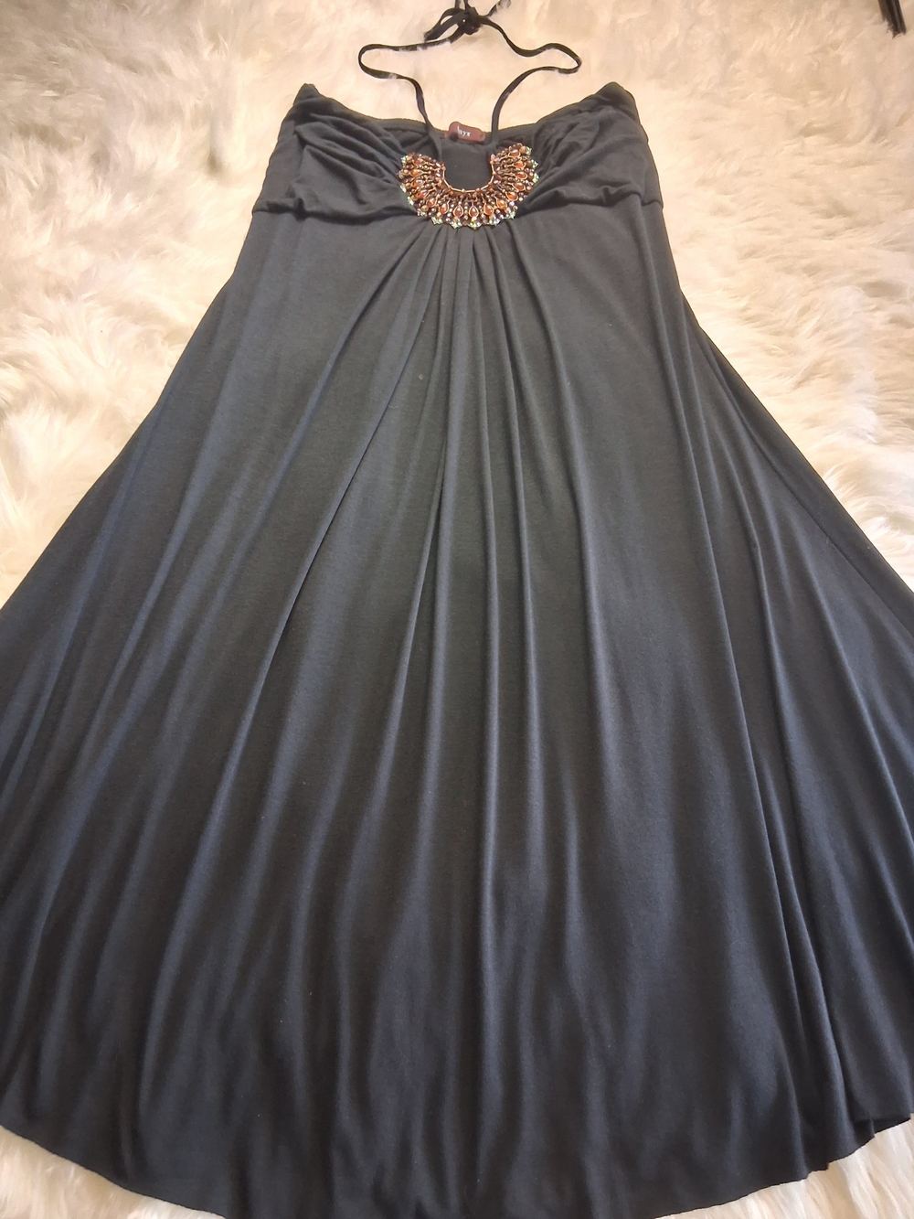 Unyx Black Embellished Maxi Dress
